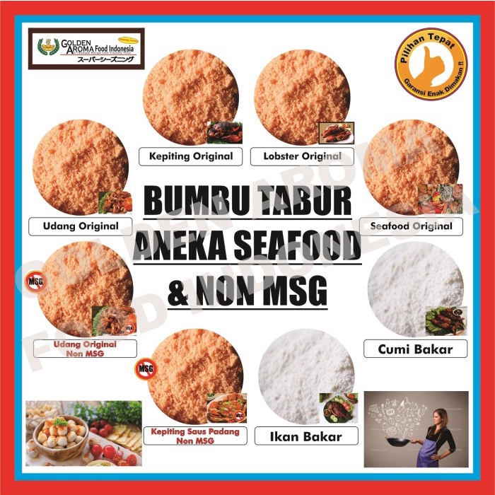 

BOOM SALE Bubuk Bumbu Tabur Rasa Udang Seafood Kepiting Lobster Cumi Ikan