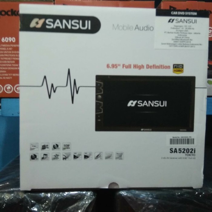 Doubledin tv sansui head unit audio mobil