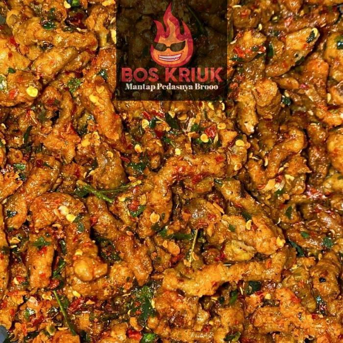 

PROMO Usus Krispi / kripik usus 500 Gram / 500Gram usus Crispy bumbu Pedas daun jeruk bos kriuk