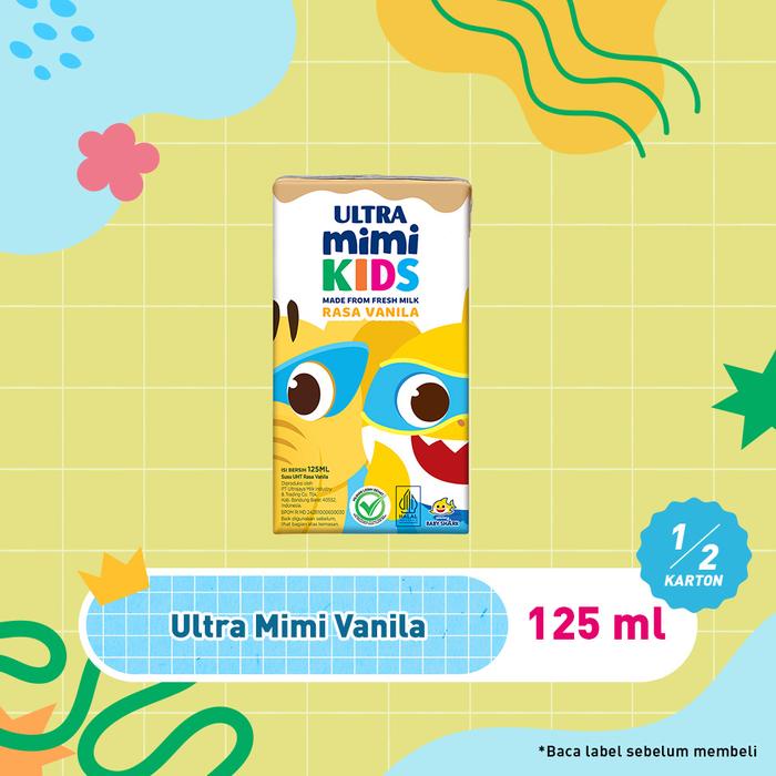 

terbaru !!! ultra mimi susu uht vanilla 125ml 1/2 karton (20 pcs) ready