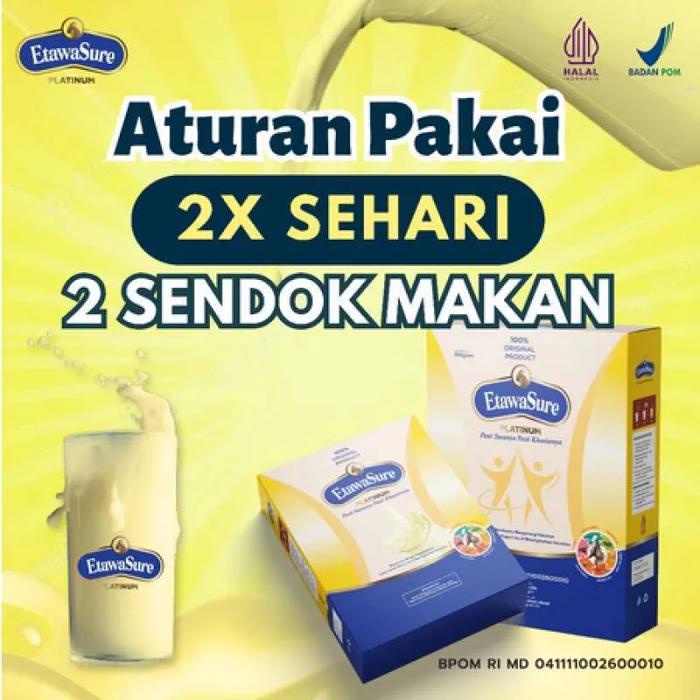 

terbaru !!! susu kambing etawa etawasure platinum - susu etawa untuk terapi tulang dan sendi kemasan