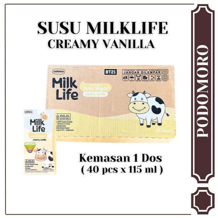 

terbaru !!! milk life susu uht rasa coklat / strawberry / vanilla ukuran 115 ml ( 1 dos isi 40 pcs )