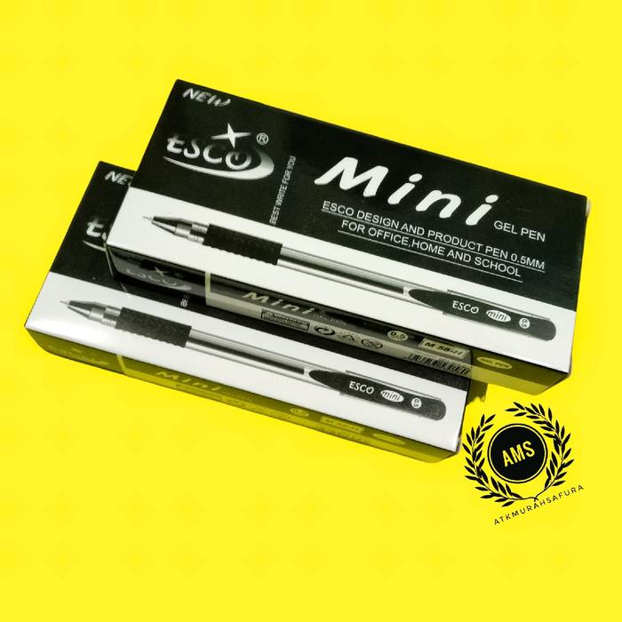 

JTTOP" PULPEN GEL ESCOMINI 1 LUSIN / 12 PCS HITAM