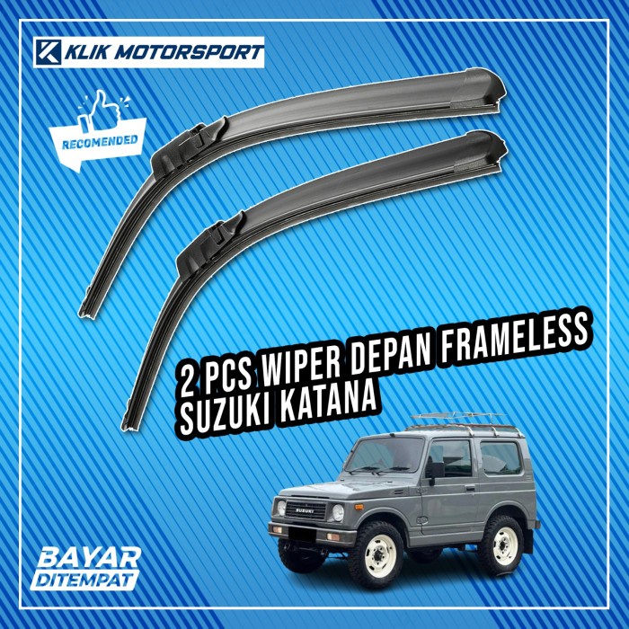 TOP" WIPER SUZUKI KATANA / WIPER MOBIL FRAMELESS 1 SET DEPAN
