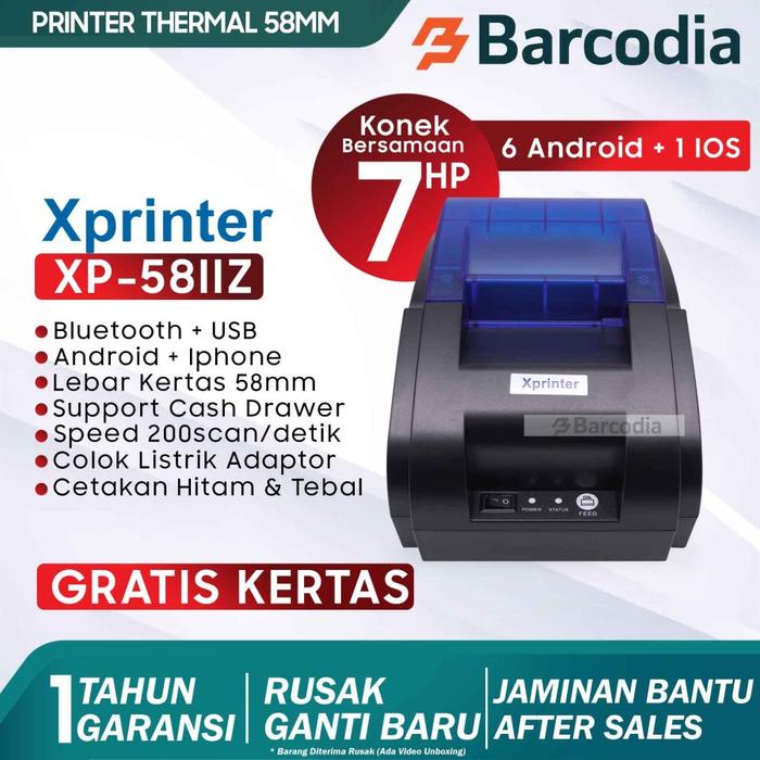PRINTER BLUETOOTH XPRINTER 58IIZ PRINTER THERMAL 58MM