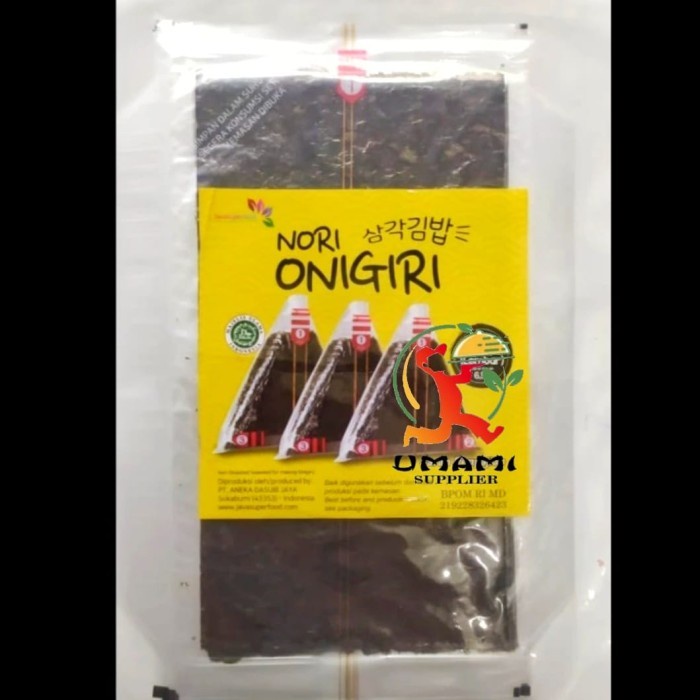 

terbaru !!! nori onigiri seaweed nori wrapper nori triangle sushi 50 lembar ready