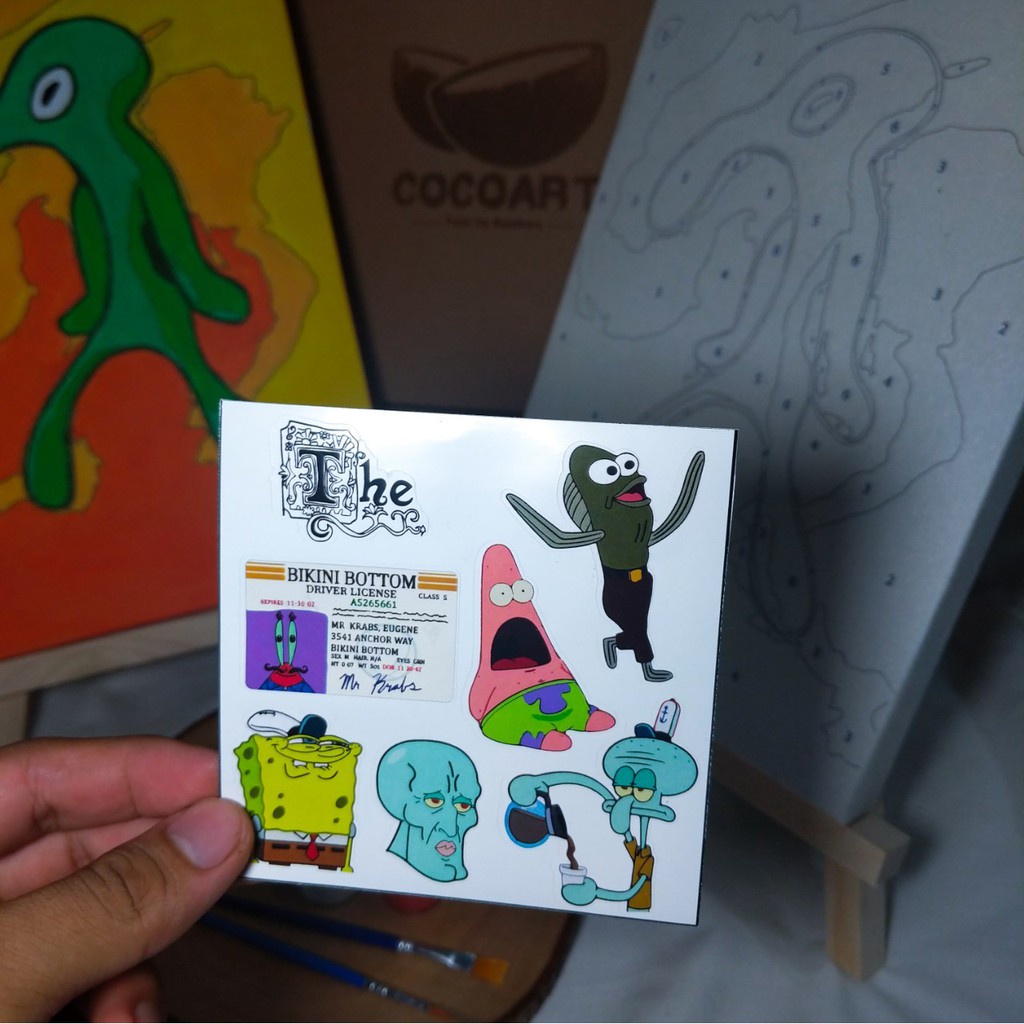 

Awet Paint By Number Kit [ Tampan Dan Berani // Spongebob Squarepants ] - Cocoart.Id I Kanvas 20 X