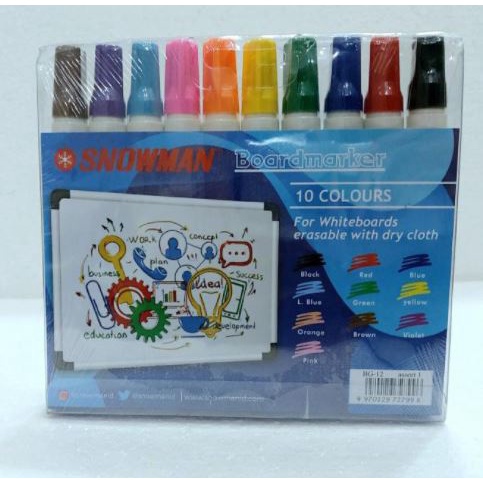 

Harga Miring Spidol Whiteboard Snowman 10 Warna - Spidol White Board Papan Tulis Snowman Set Bg 12