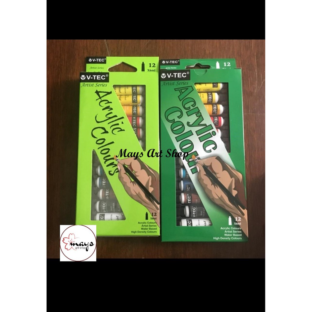 

Disc Cat Akrilik Set 18 Warna V-Tec / Cat Lukis Kanvas - Acrylic Paint Color V Tec 6Ml / Acrilic