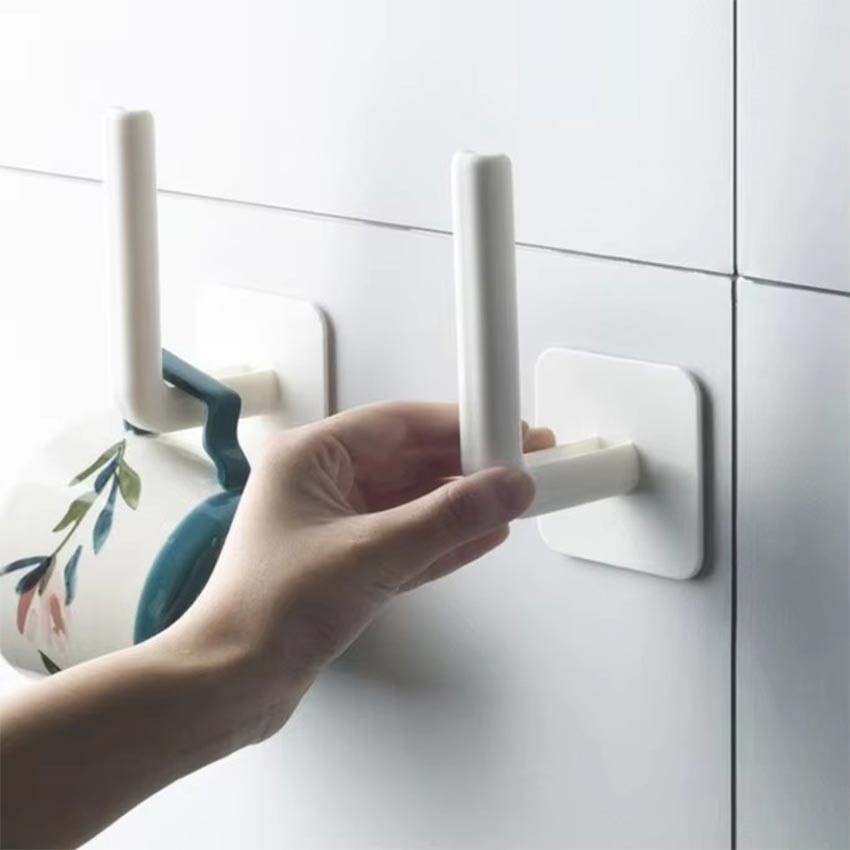 Awet 5Pcs Rak Topi Dinding Tempel Serbaguna Gantungan Topi Kunci Tempel Hook Hanger Organizer