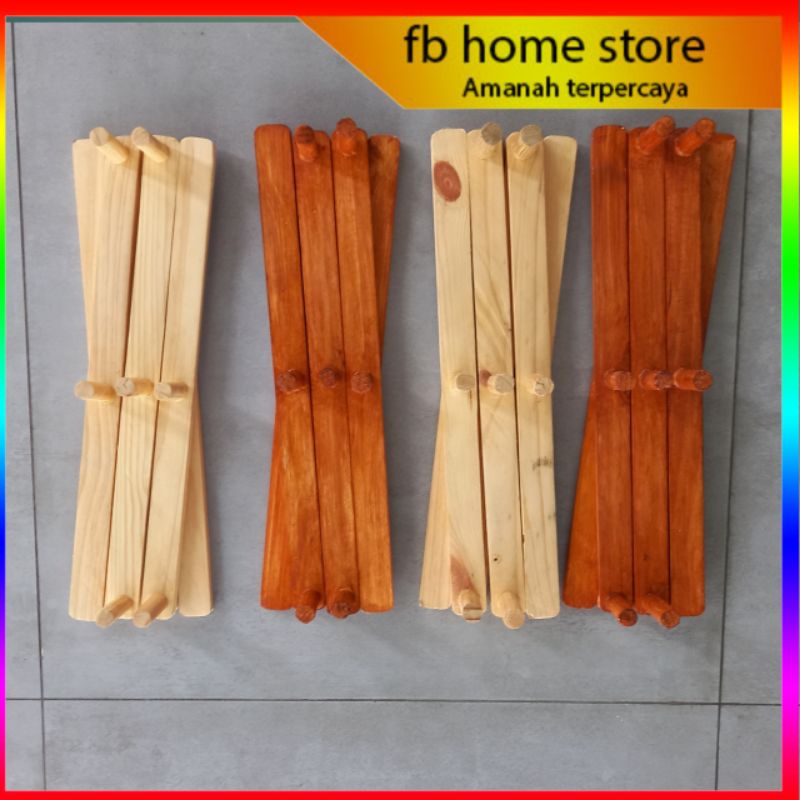 Murah Capstock Baju Lipat/ Capstock Kayu Lipat / Gantungan Tas Lipat/ Gantungan Baju / Gantungan