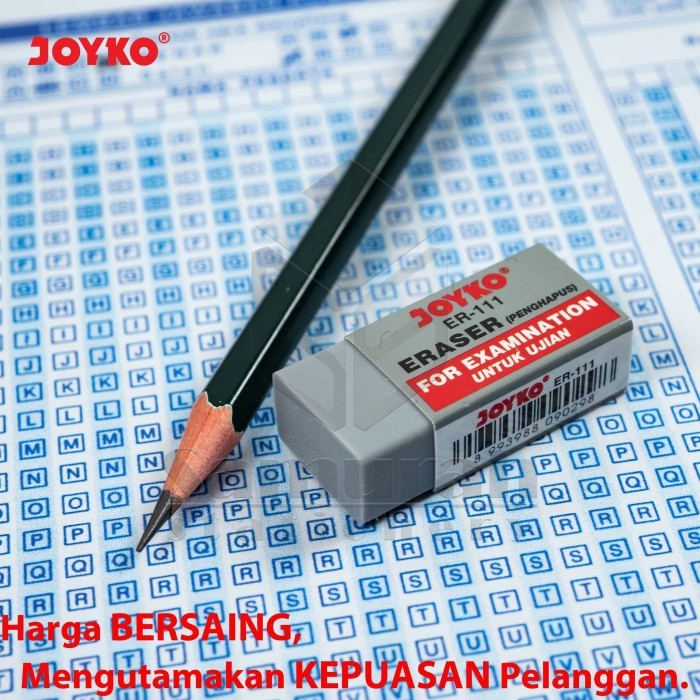 

HJK Penghapus Pensil Joyko ER 111 Abu (Box) / Eraser ER111 For Exam Ujian