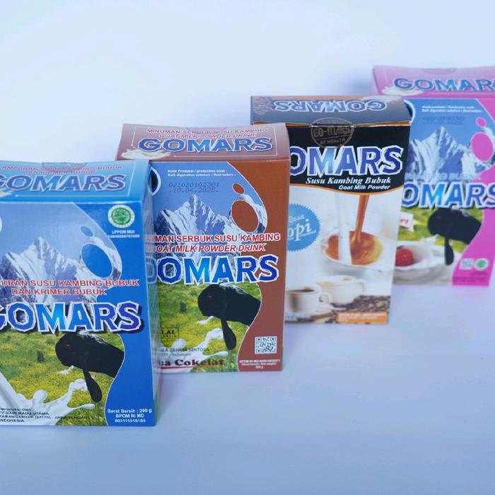 

terbaru !!! susu kambing etawa merk gomars paket 5 box bubuk minuman serbuk bebas lemak jenuh