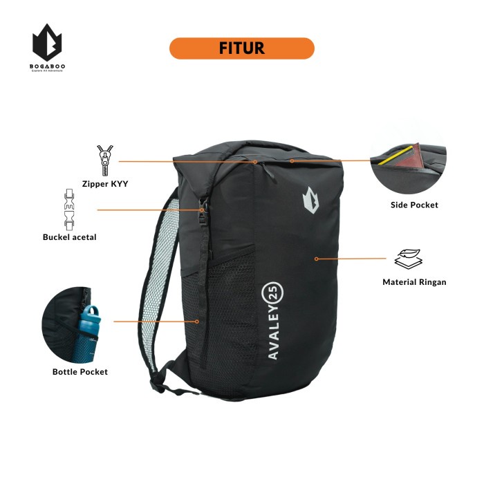 BOGABOO Seri AVALEY 25 L Ultralight Waterproof FULLSEALER - Drybag