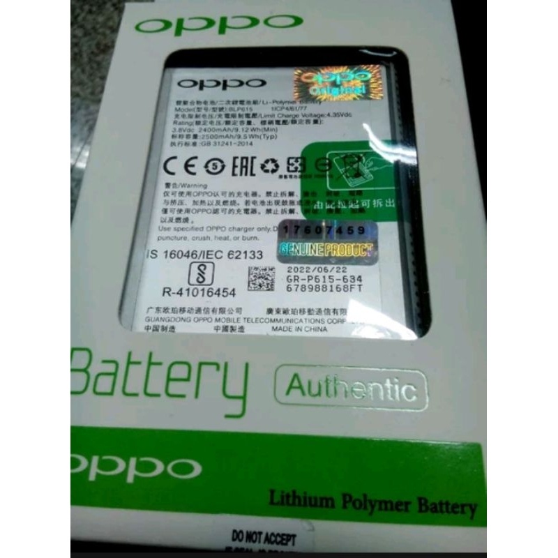 Baru Oppo Blp927 Blp-927 Original 100% Genuine Battery Batre Baterai Oppo A77S Oneplus One Plus Nord