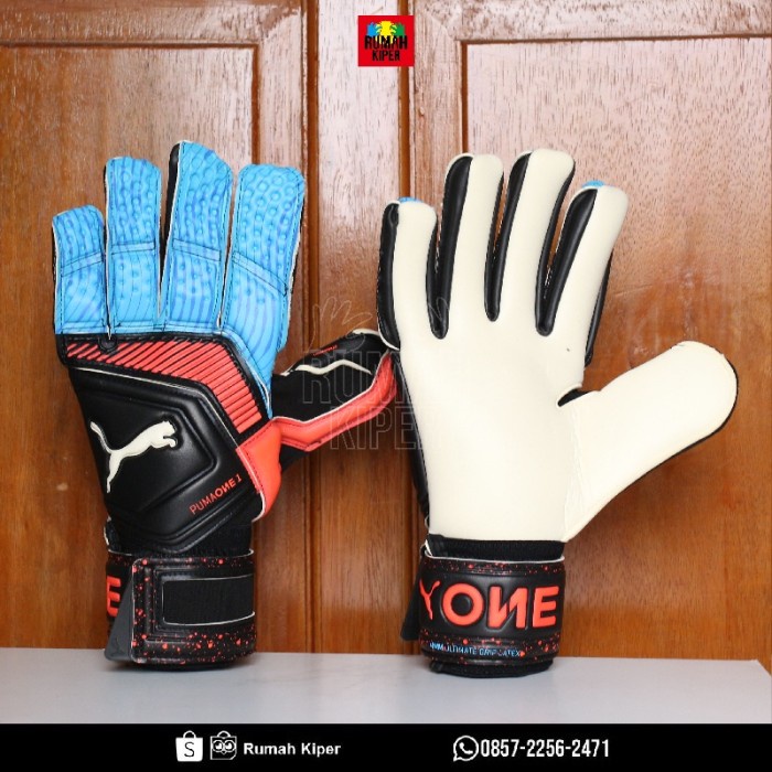 PUMA ONE GRIP BLUE AZUR-RE SKU:293) Sarung Tangan Kiper