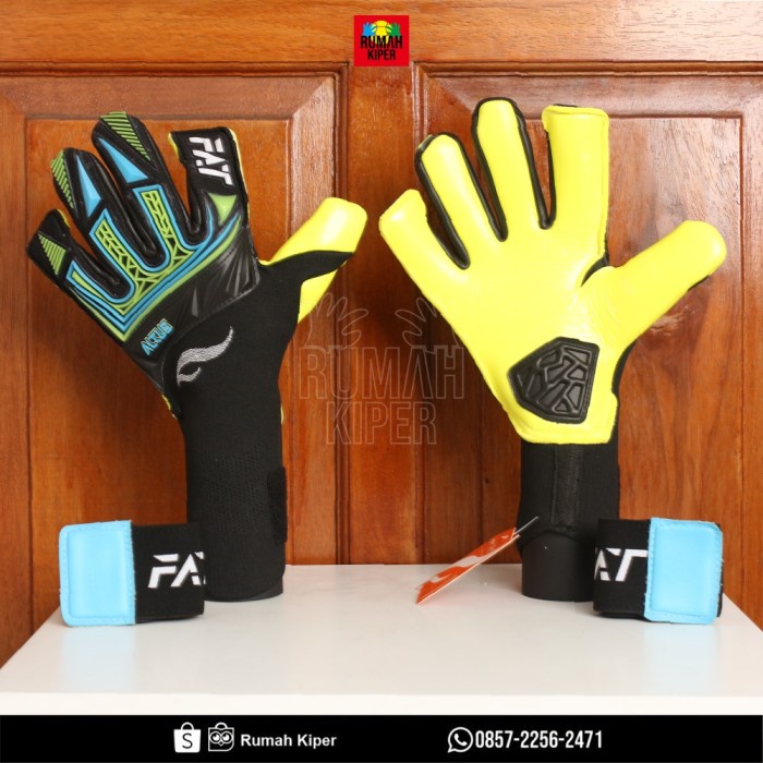 FAT ALTUS HYBRID CUT BLACK/BLUE/LIME (SKU : FAT 3224) Sarung Tangan Kiper