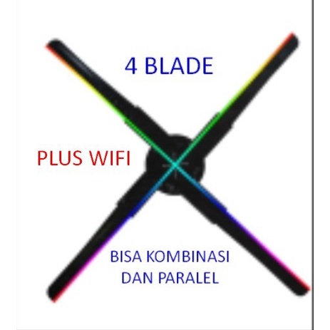 PROMO Holographic Fan Kipas Hologram 3D RGB Iklan Video Animasi 3 Dimensi