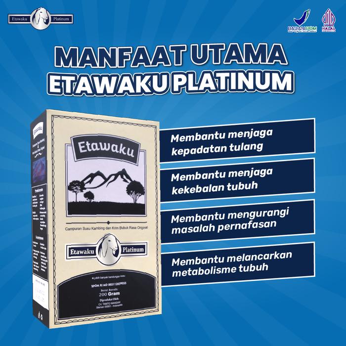 

Etawaku Platinum Paket 2 Box - Susu Kambing Etawa Bantu Redakan Batuk Menahun, Asma dan Sesak Nafas