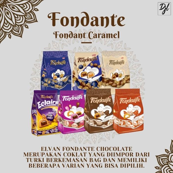 

Elvan Fondante Chocolate Candy Permen Cokelat 400g 1 Pouch Camilan Hitam Food Snacks
