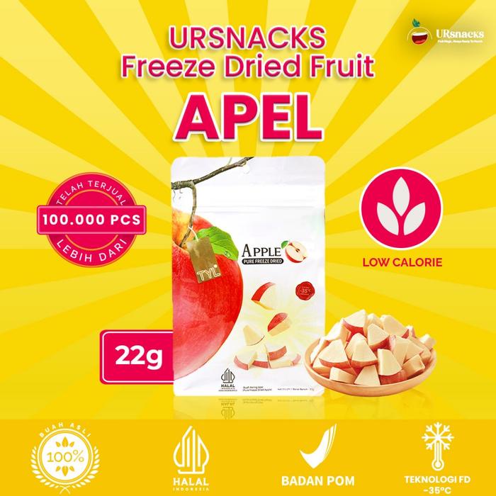 

[FS] URSNACKS Freeze Dried Pure Apple - Snack Keripik Buah Apel 22gr