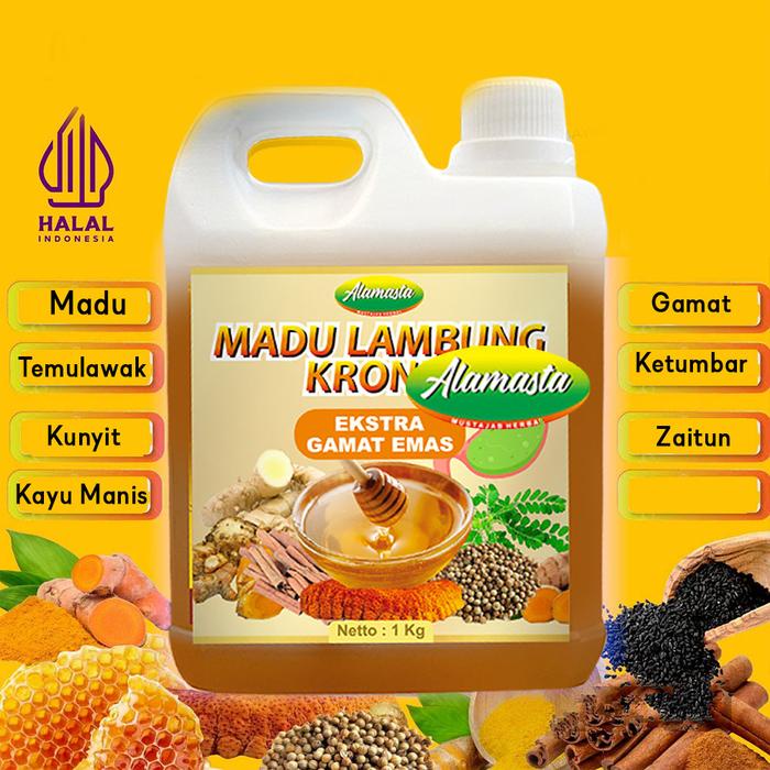 

madu lambung alamasta 1kg madu ektra kunyit gamat emas temulawak