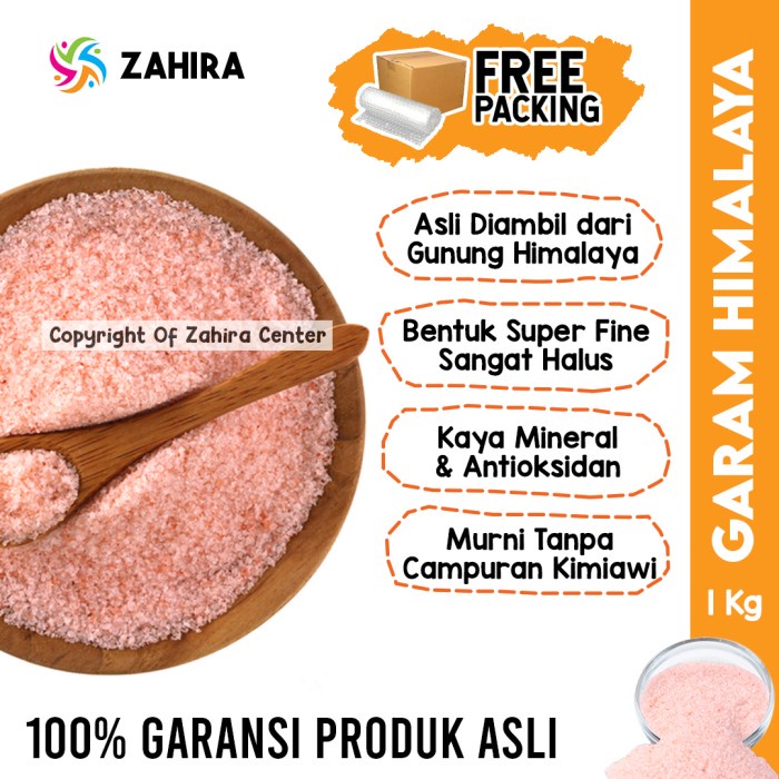 

Sale! Garam Himalaya Premium 1Kg Pure Super Fine Himsalt Original Diet Mpasi