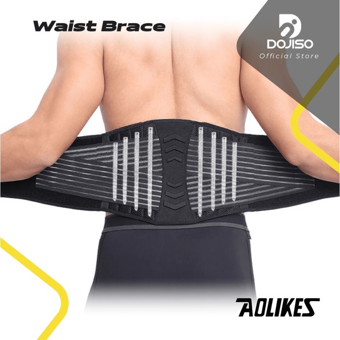 Sabuk Pinggang Perut Korset Lumbar Deker Decker Waist Support AOLIKES 7998 Olahraga Gym Fitness Pria