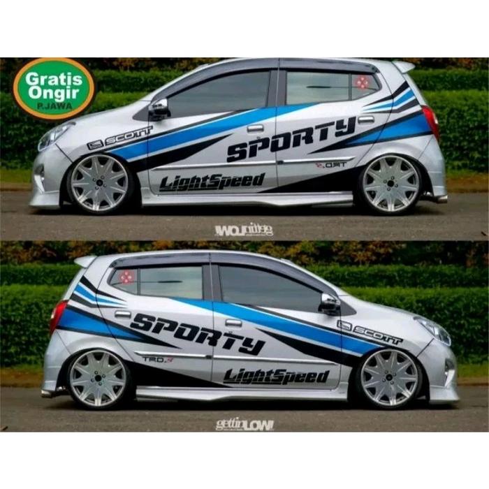 Stiker Mobil Striping Mobil Ayla Stiker Mobil Agya Semua Aksess Body Samping Simple Keren Minimalis