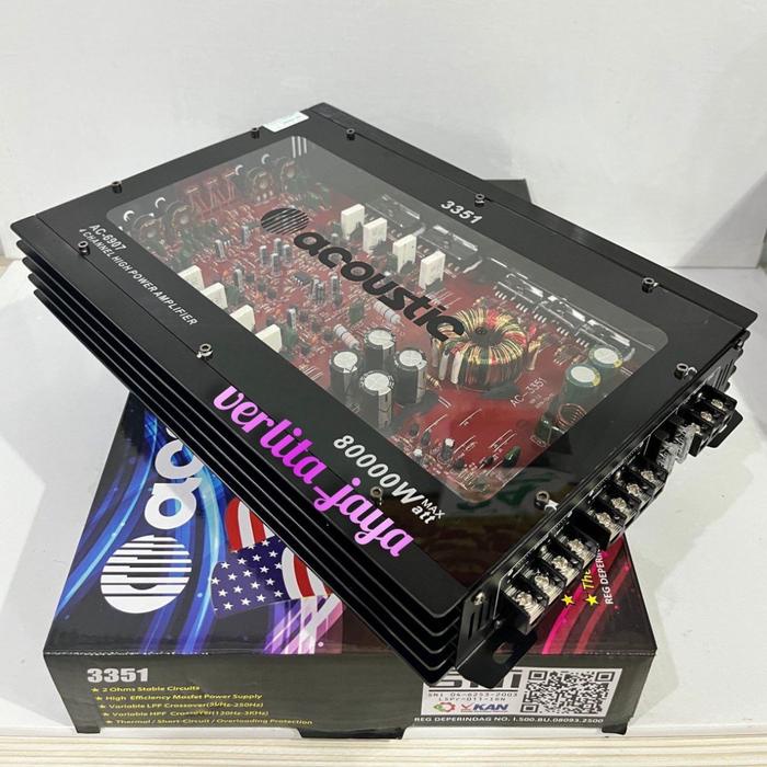 Terlaris Power 4 Chanel Acoustic Ac-3351 Amplifier Berkualitas 80000 P.M.P.O Terbaru Ready