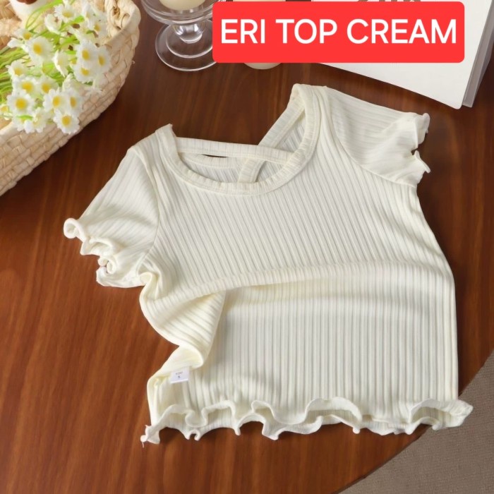 ERI TOP BAJU ATASAN ANAK CEWEK FASHION KAOS POLOS CASUAL STYLISH BLUS BLOUSE LUCU ALA KOREA JEPANG