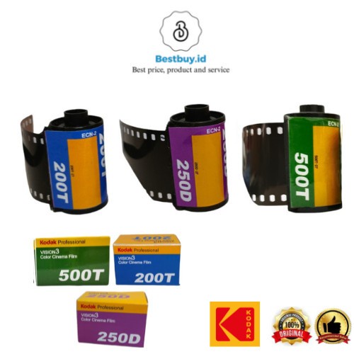 Roll Film Kodak Professional Vision3 35Mm 36Exp Type 200T/250D/500T