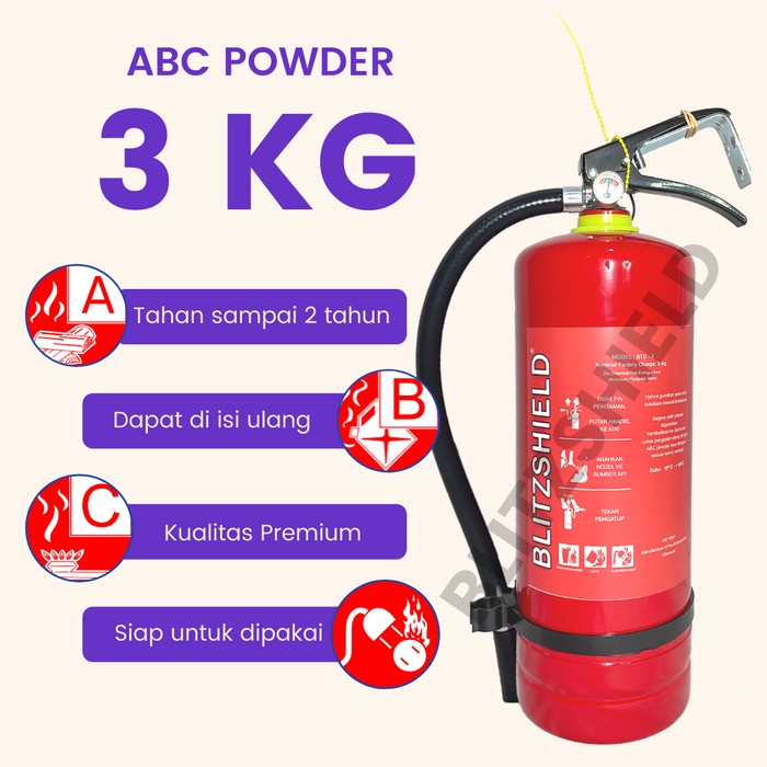 [BEST SELLER] APAR 3KG ABC DRY POWDER / FIRE EXTINGUISHER