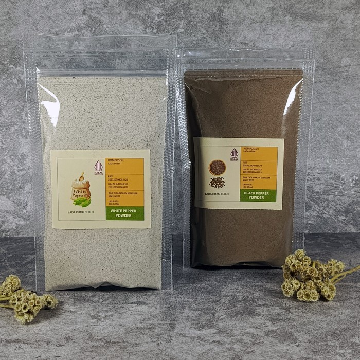 

Sale! Lada Putih Dan Hitam Bubuk Ukuran 50 - 100 Gram