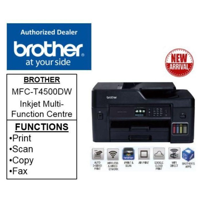 BROTHER MFC-T4500DW A3 Printer Multifunction T4500 DW / T 4500 DW