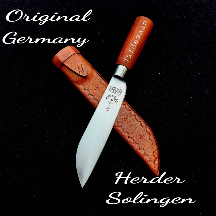 Pisau Cap Garpu Asli 6"+ Sarung Kulit