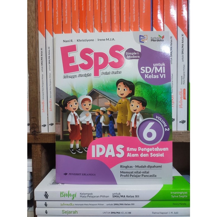 

SALE !!! BUKU ESPS IPAS VOLUME 2 KELAS 6 SD KURIKULUM MERDEKA ERLANGGA READYY