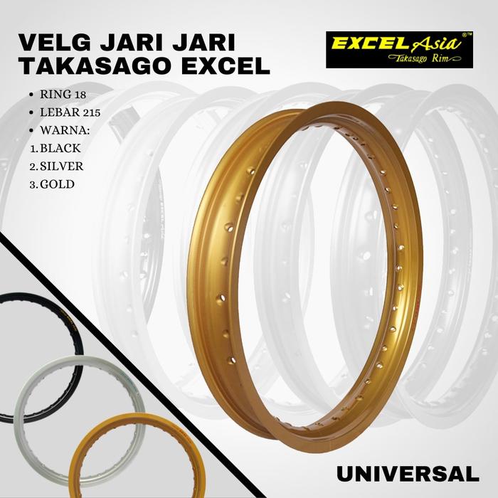 Limited Velg Pelek Takasago Excel Asia 215 Ring 18