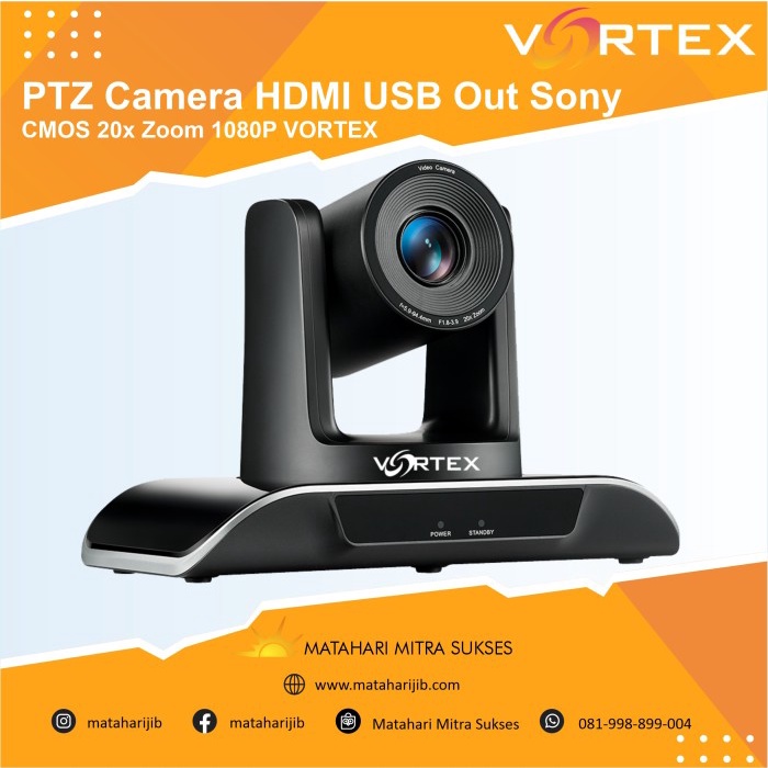 PTZ Camera HDMI USB Out Sony CMOS 20x Zoom 1080P VORTEX