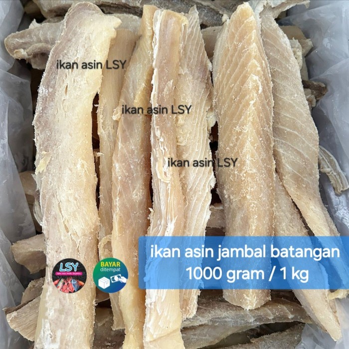 

SALE !!! IKAN ASIN JAMBAL SUPER BATANGAN 1000GRAM / 1 KG READYY