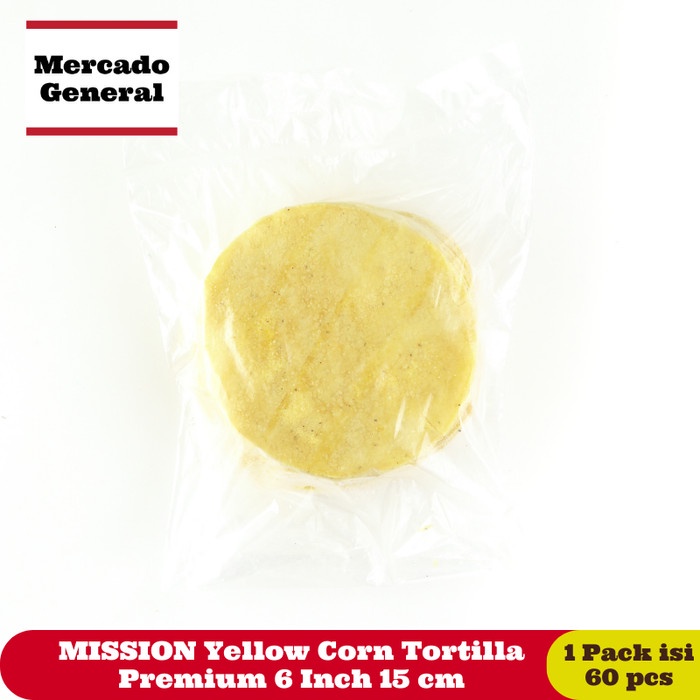

SALE !!! MISSION YELLOW CORN TORTILLA PREMIUM 6 INCH 15 CM (1 PACK ISI 60 PCS) READYY