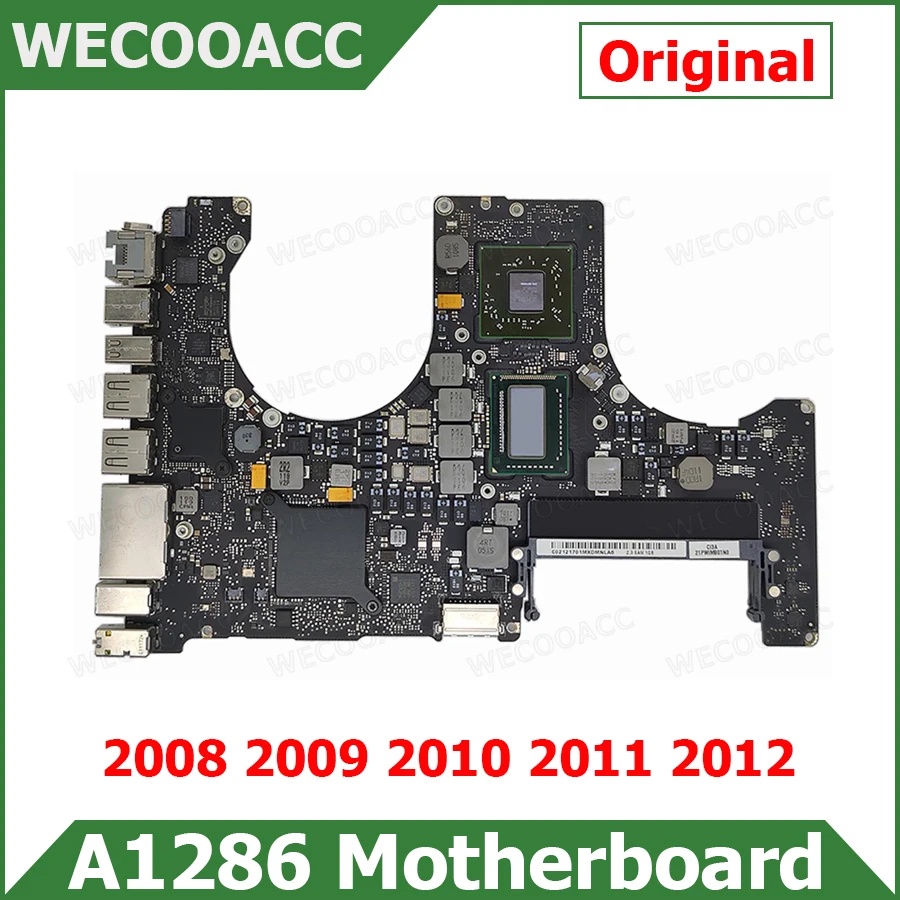 MB Original A1286 Motherboard For Macbook Pro 15" A1286 Logic Board Core 2 i5 i7 2008 2009 2010 2011