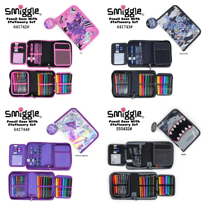 

Smiggle Pencil Case & Stationery set 40 p/ alat tulis Smiggle/ kado