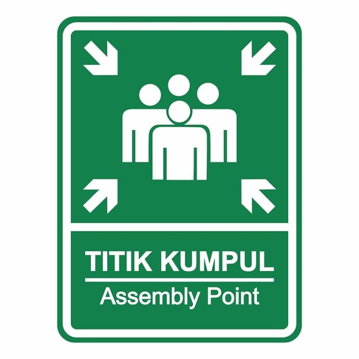 

Rambu Plang K3 Titik Kumpul 45cm x 60cm Plat Alumunium