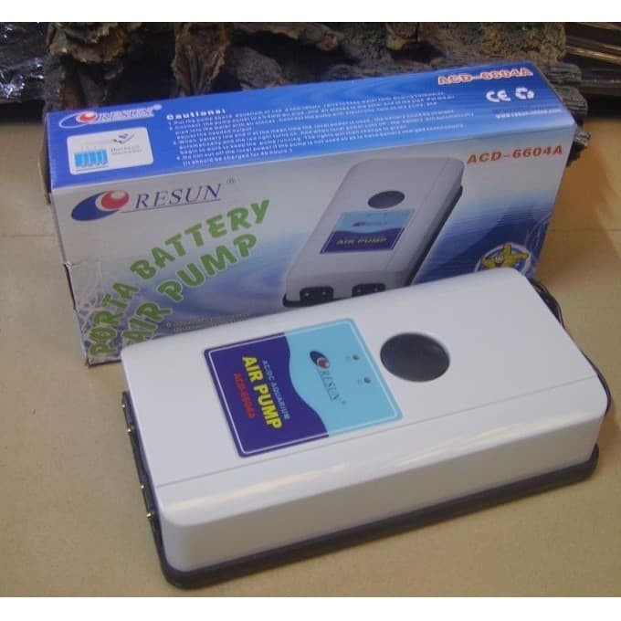 Resun ACD 6604 Aerator Aquarium AC DC Batterai Air Pump Resun