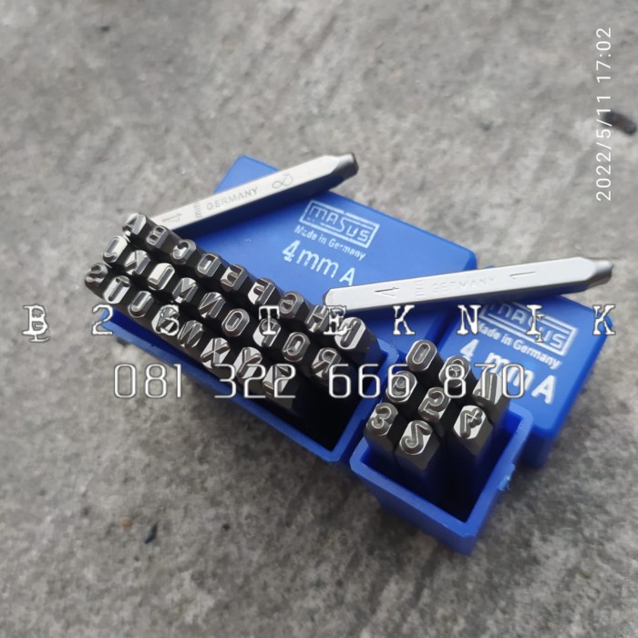 

Ketok Huruf Dan Angka Ukuran 4mm Masus Stamp Punch Set