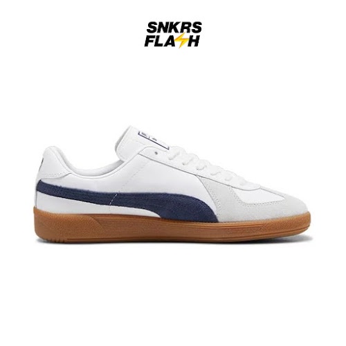 PUMA Army Trainer White Navy Gum Sepatu Sneakers Pria - 38660717 - Size 45