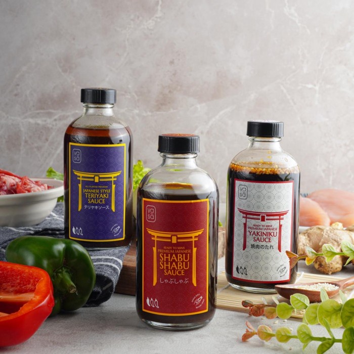 

Paket Saus 3 Variant Teriyaki Yakiniku Shabu shabu Yasa Japanese Sauce