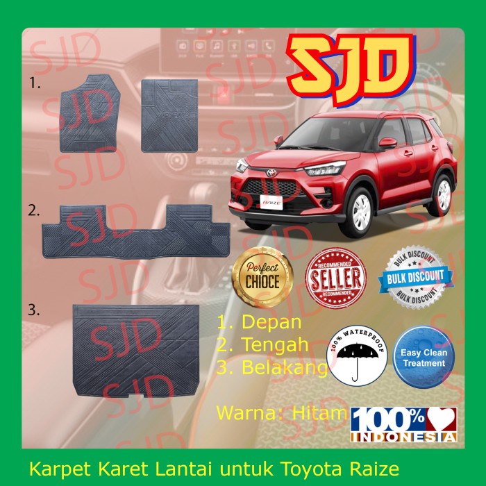 Karpet Mobil / Karpet Karet Lantai Untuk Mobil Toyota Raize