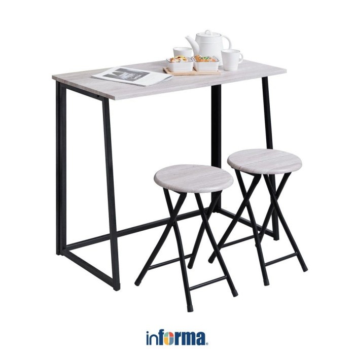 Informa Lexy Set Meja Makan 2 Kursi - Cokelat